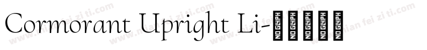 Cormorant Upright Li字体转换